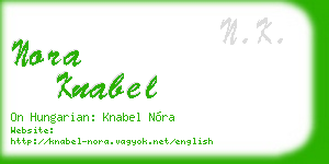 nora knabel business card